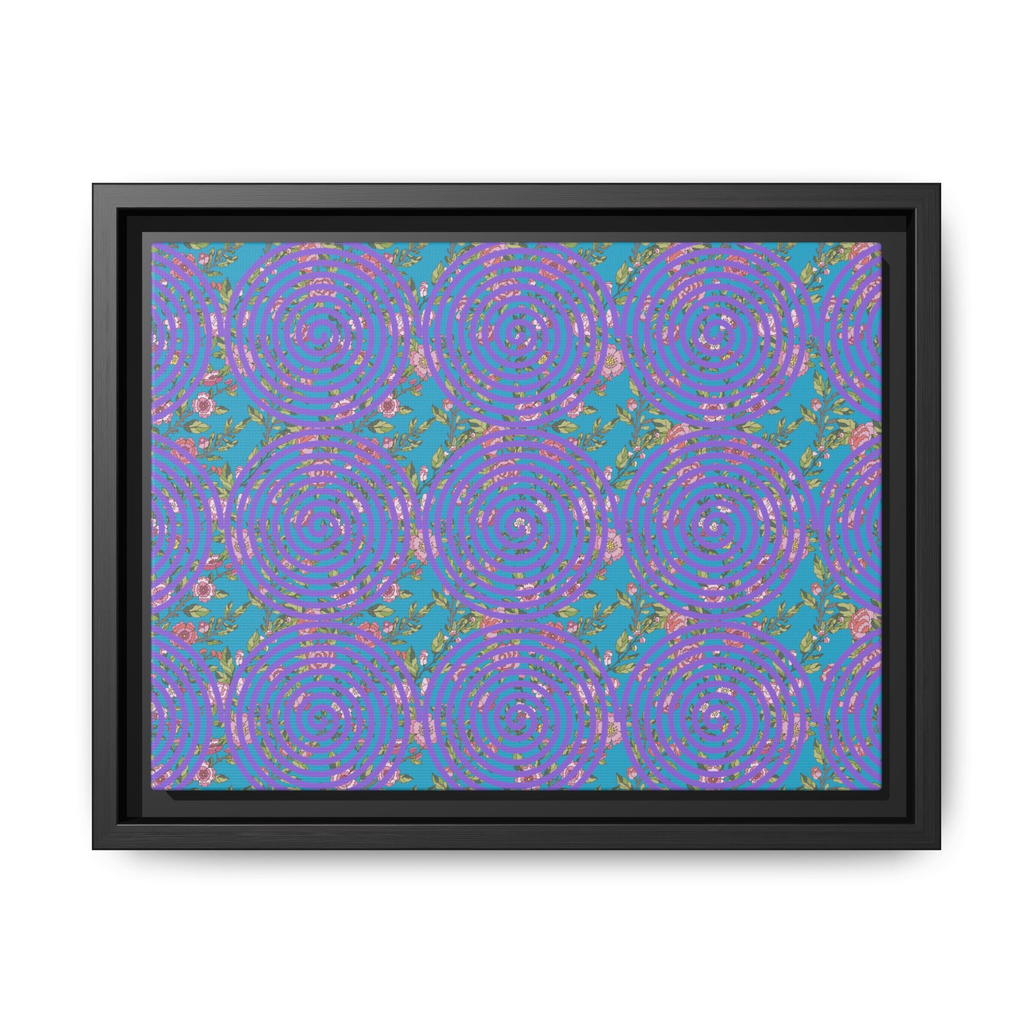 Arte de pared con lienzo floral
