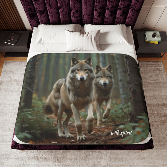 Wolf Pack Sherpa Blanket