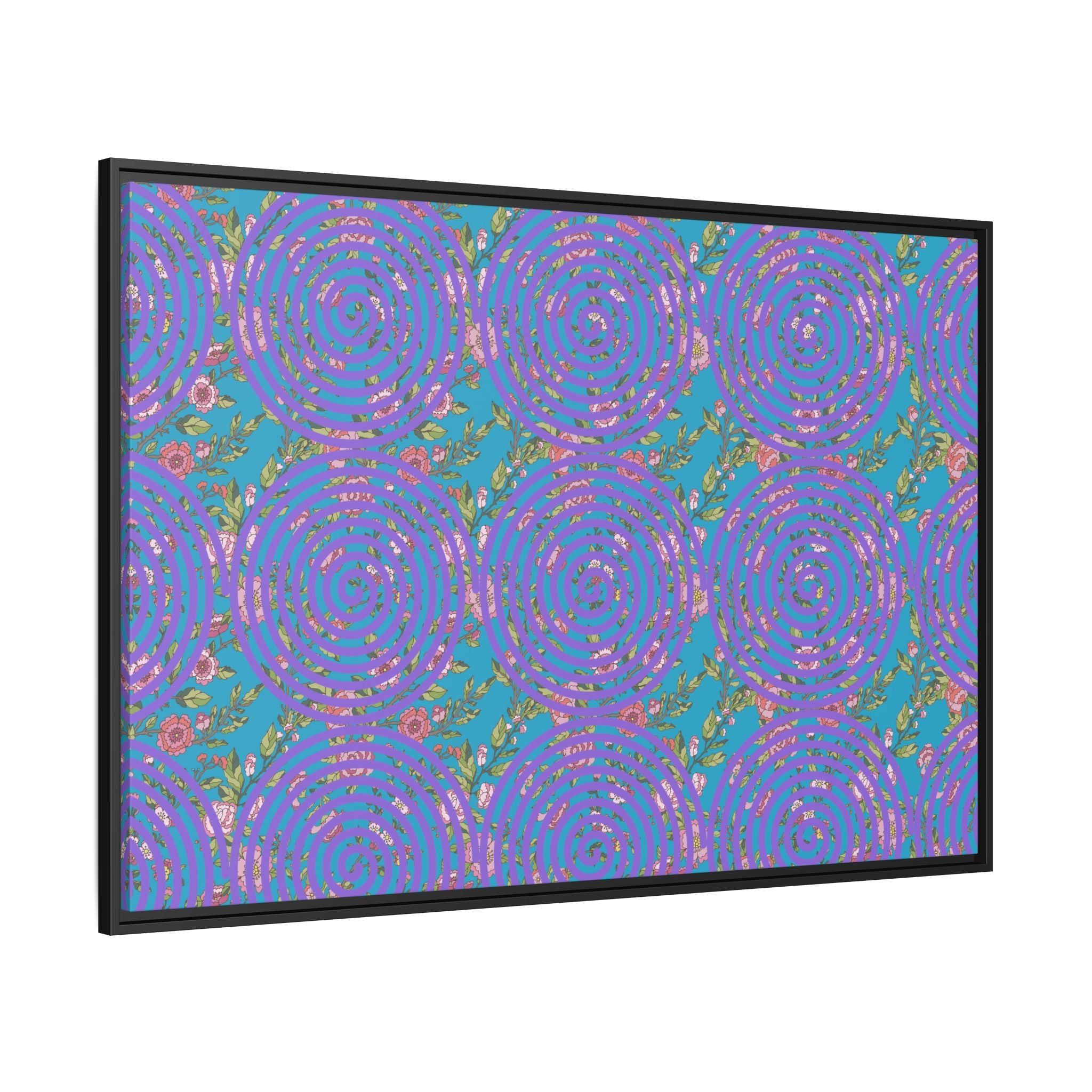 Arte de pared con lienzo floral