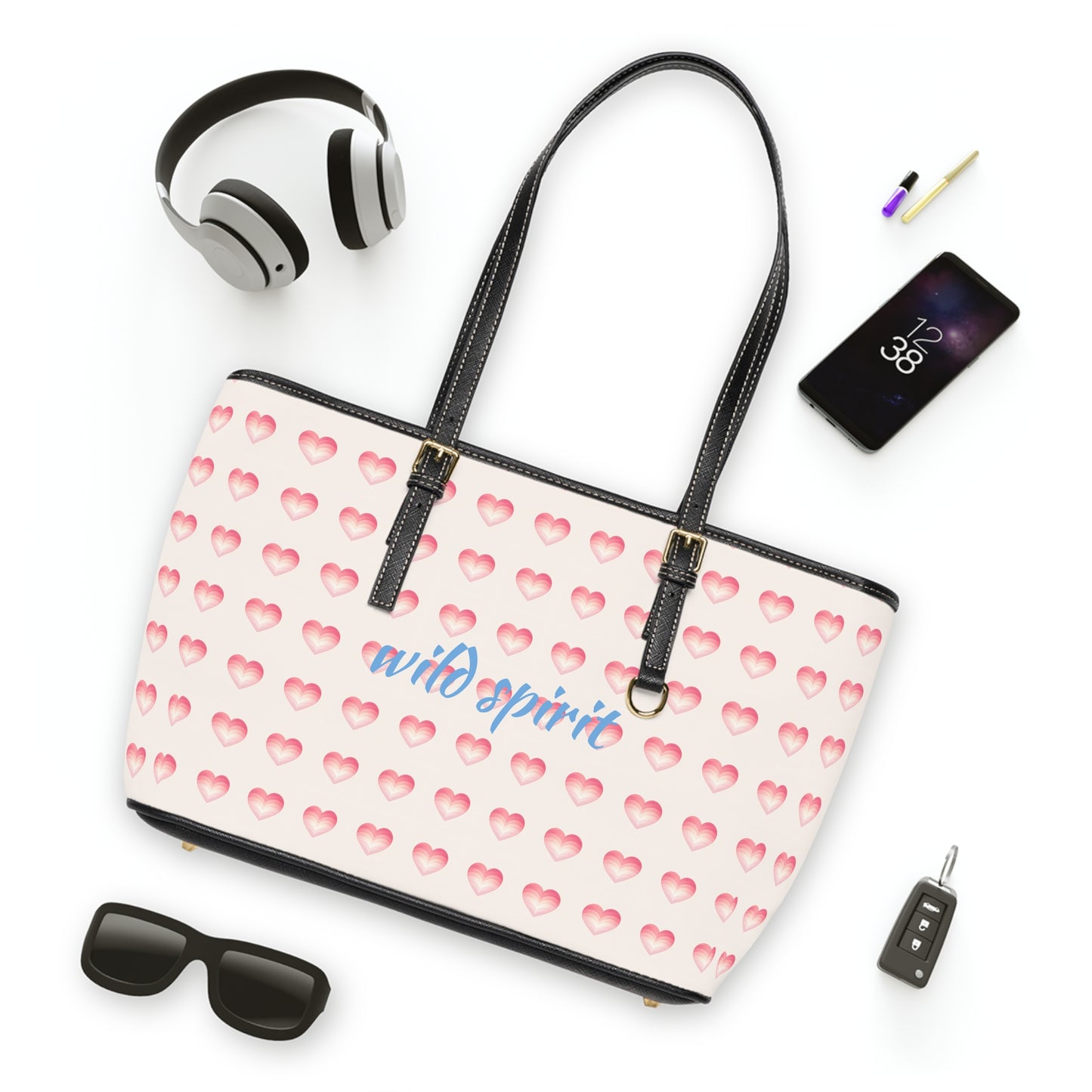 Bolso de hombro Wild Spirit de piel sintética con diseño de corazón: un bolso elegante para el día a día.