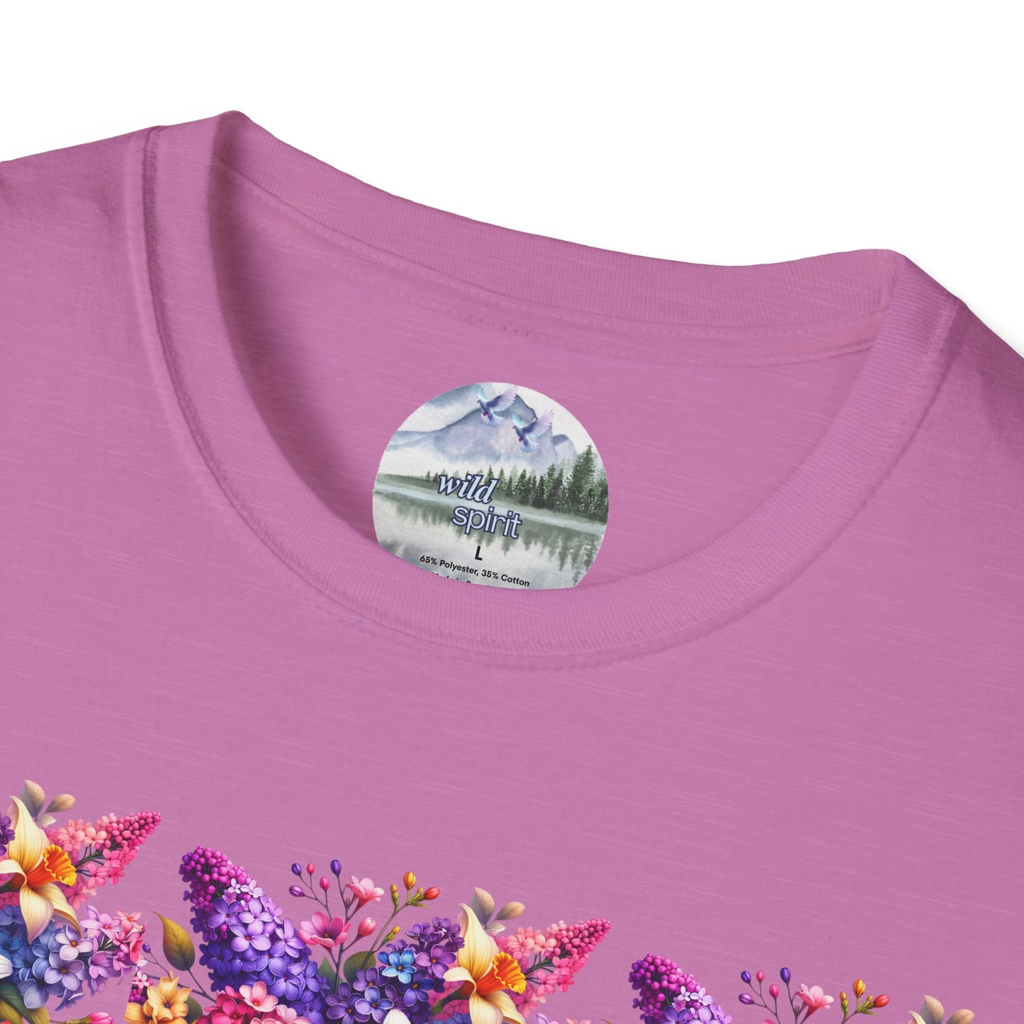 Floral Pattern Unisex Softstyle T-Shirt - Vibrant Spring Design