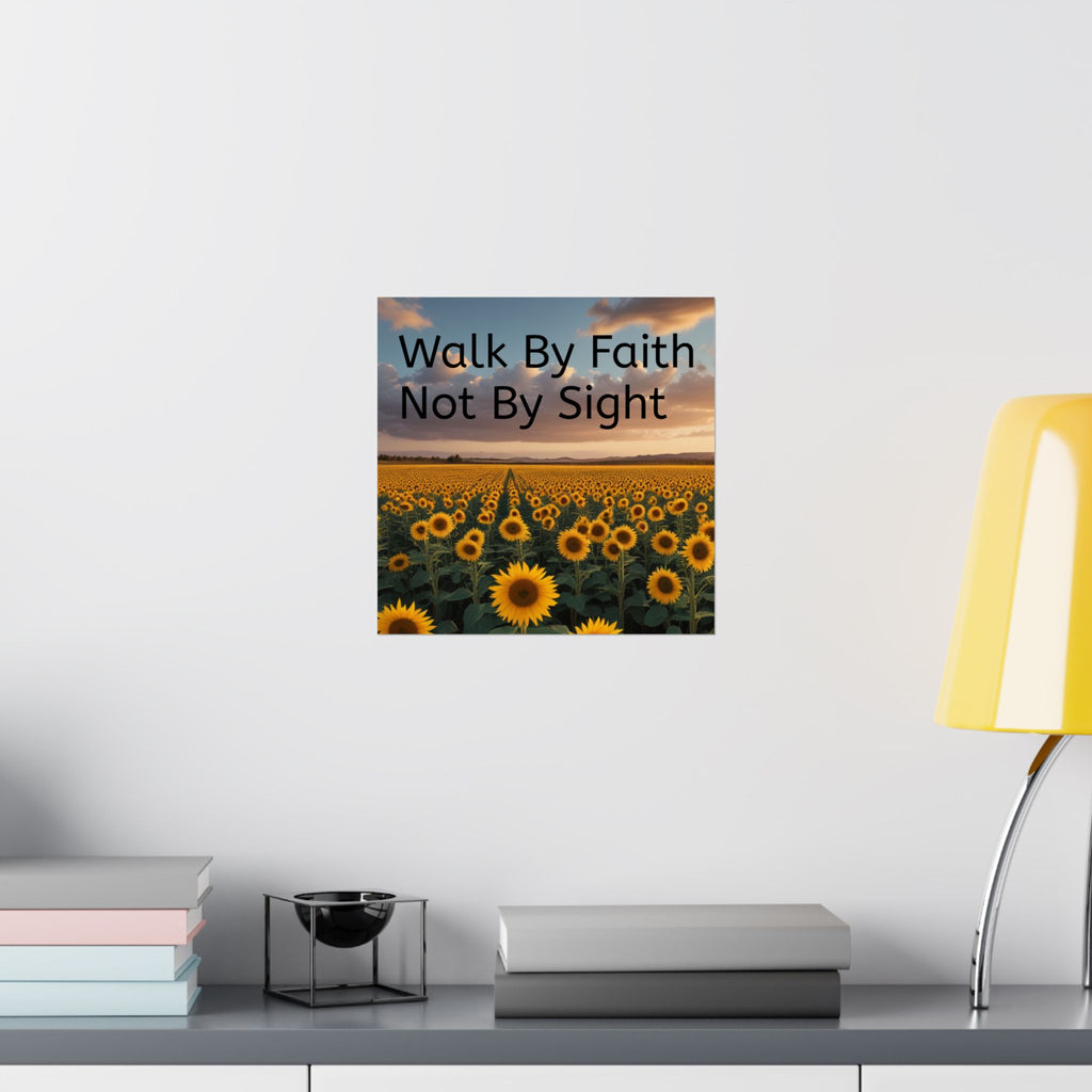 Arte de pared inspirador de fe, póster de girasol, decoración inspiradora para el hogar, regalo cristiano, impresión motivacional
