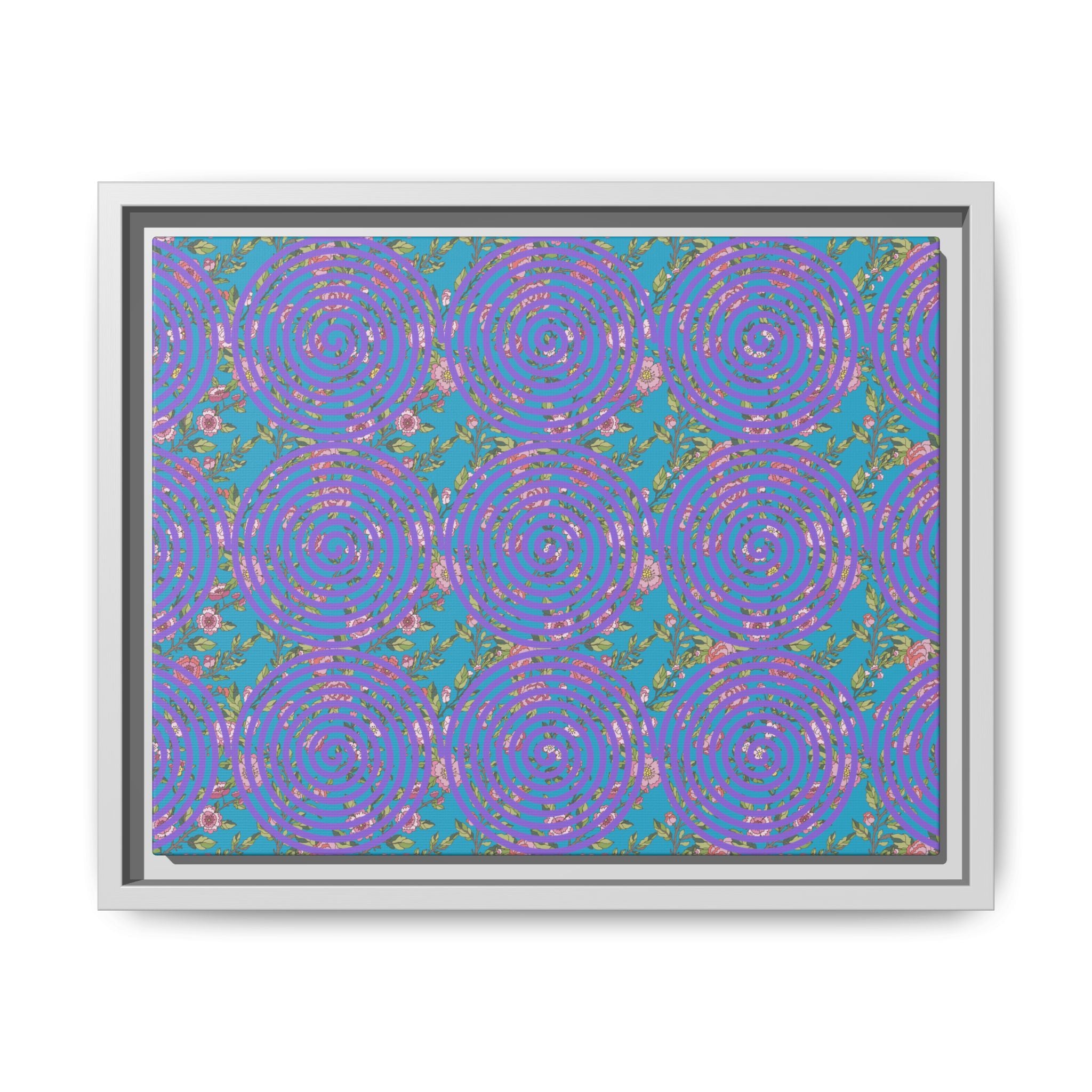 Arte de pared con lienzo floral