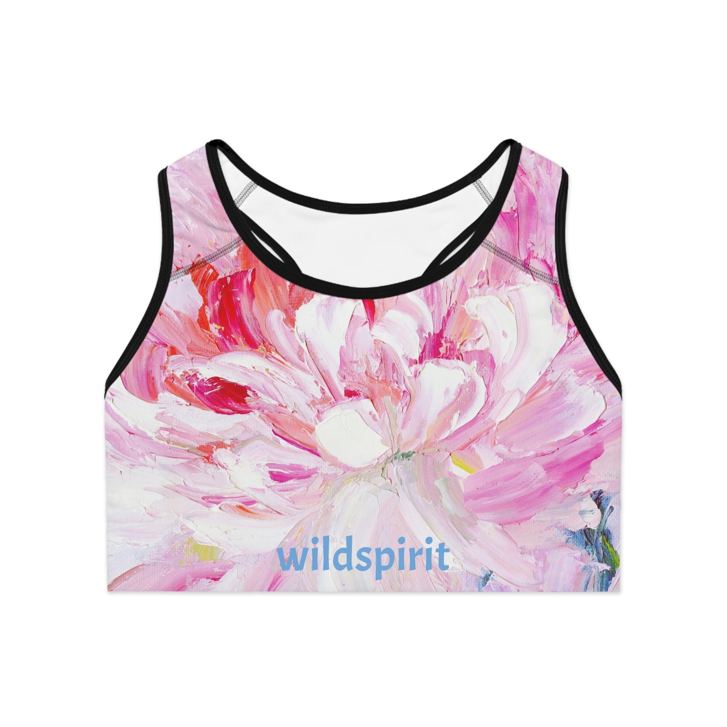 Floral Sports Bra, Yoga Bra, Workout Top, Fitness Apparel, Activewear for Women, Gift for Her, Floral Design Sports Bra