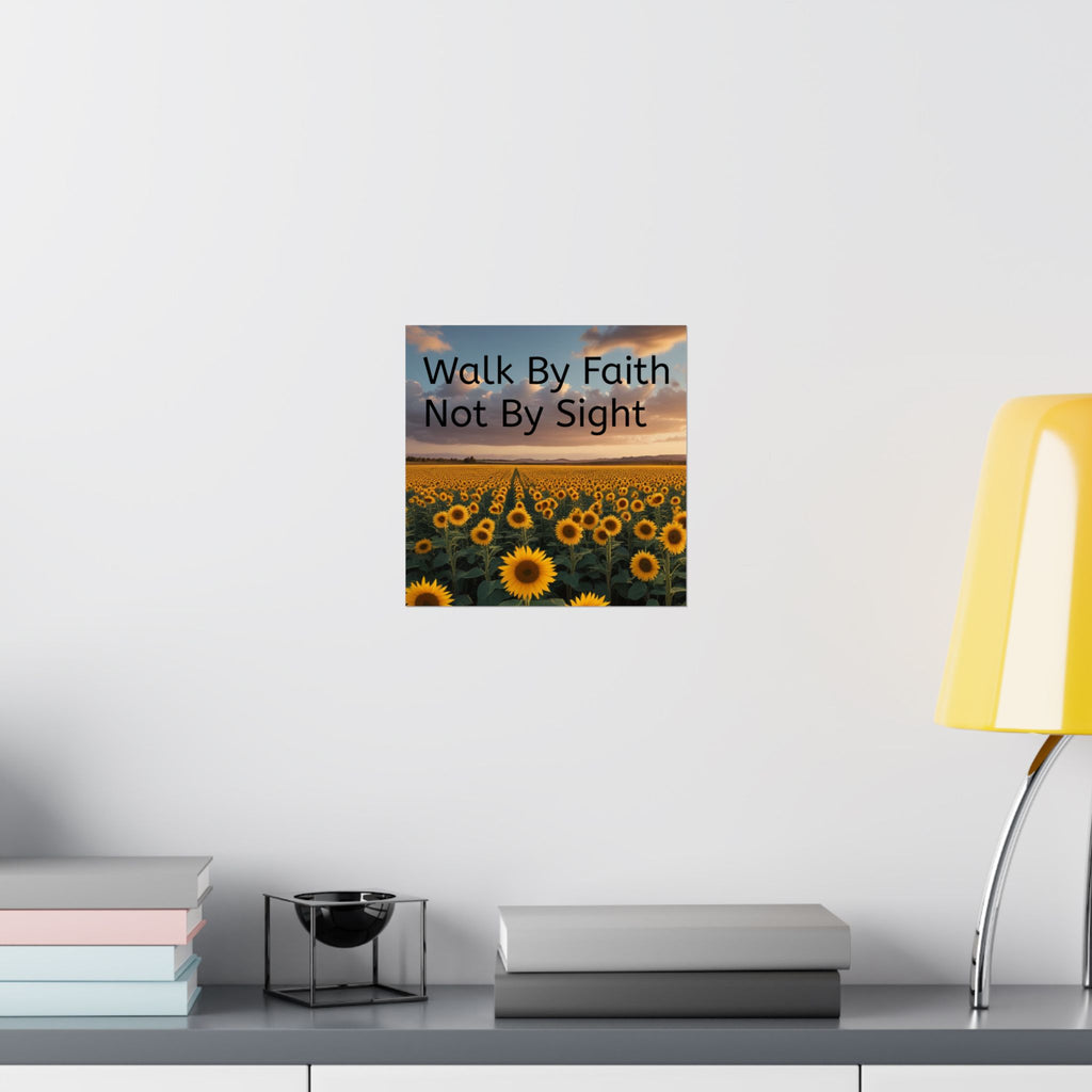 Arte de pared inspirador de fe, póster de girasol, decoración inspiradora para el hogar, regalo cristiano, impresión motivacional