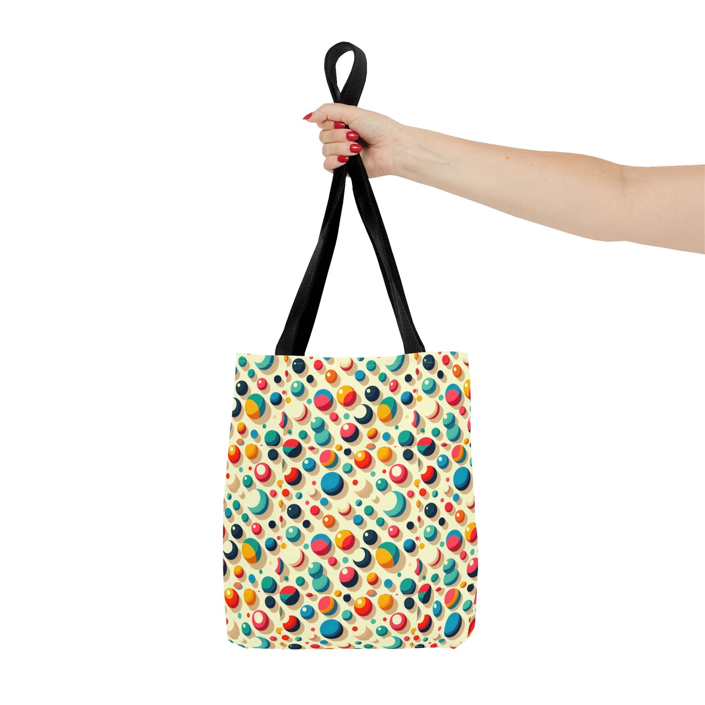 Bolso tote con estampado retro colorido: perfecto para uso diario y estilo chic.
