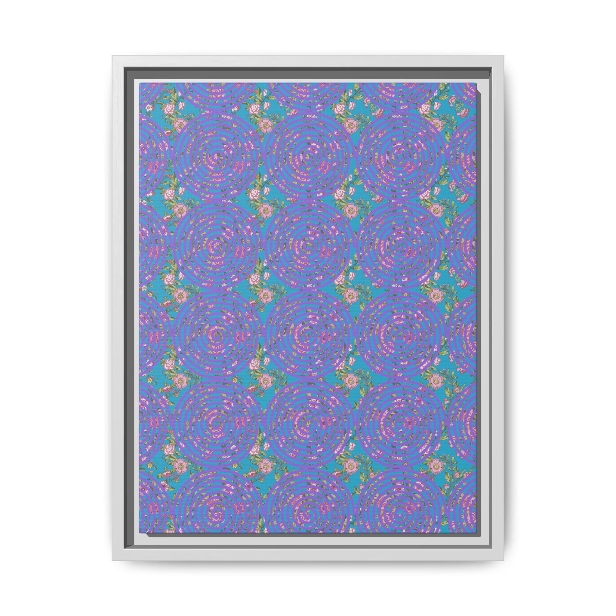 Arte de pared con lienzo floral