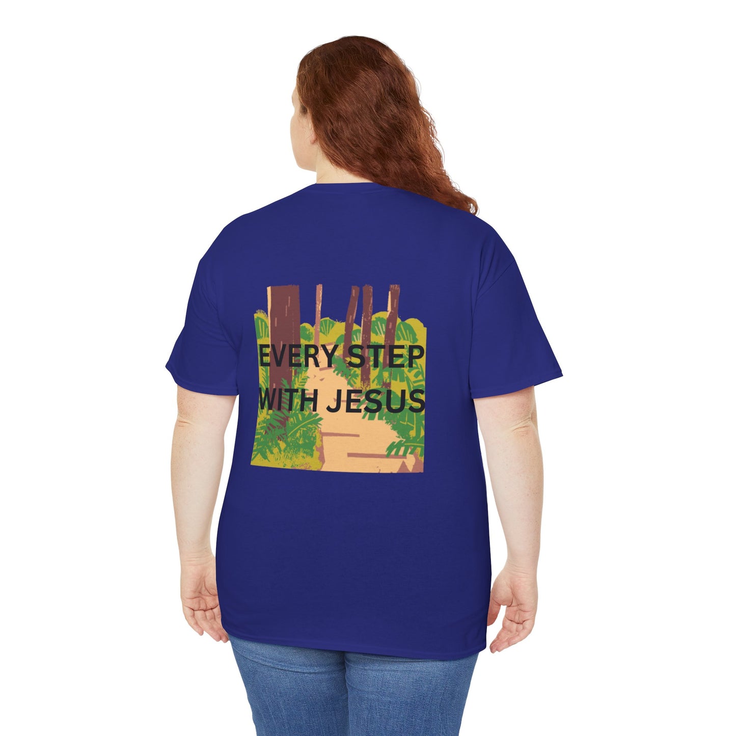 Trail in the Woods Unisex Tee - Every Step with Jesus Design
