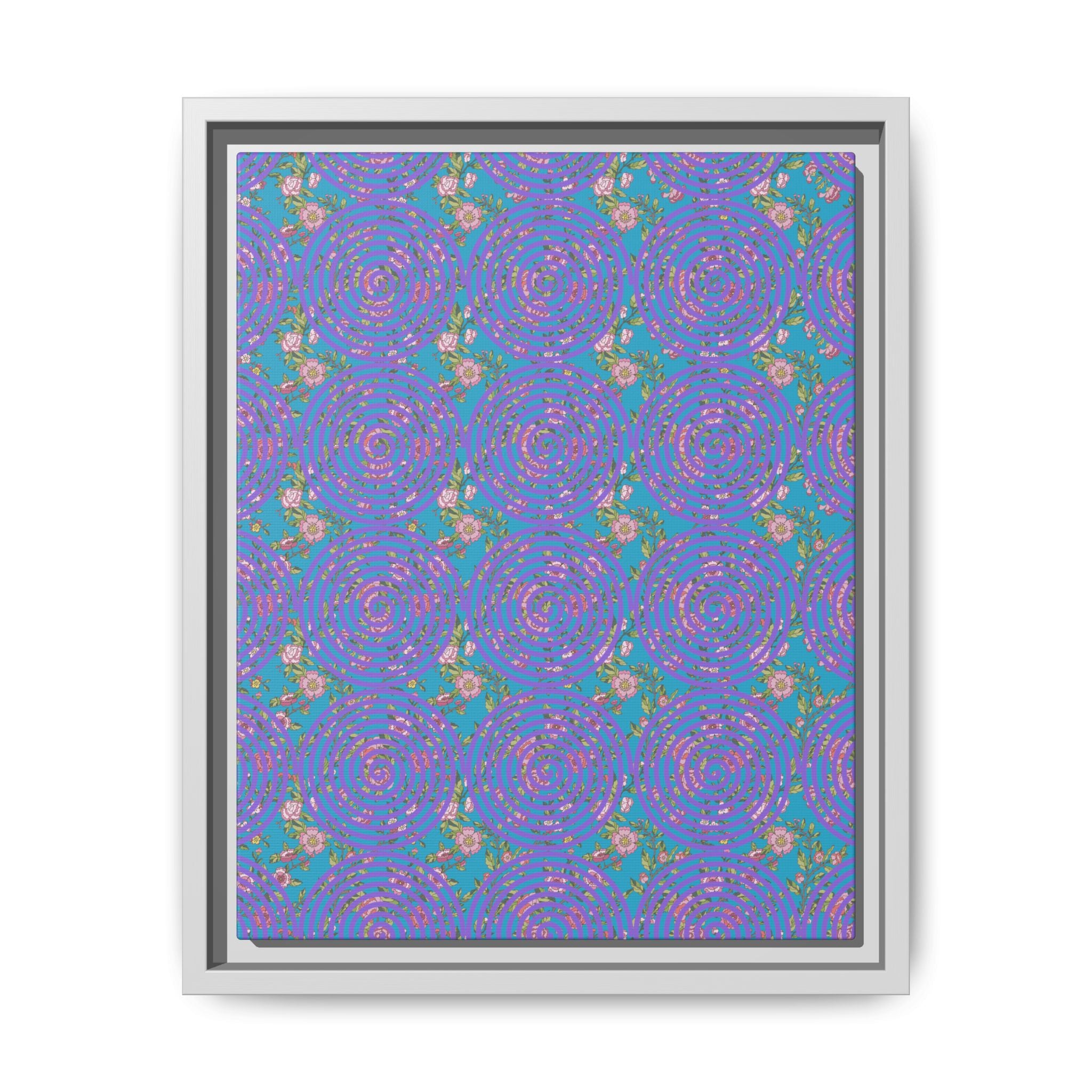 Arte de pared con lienzo floral