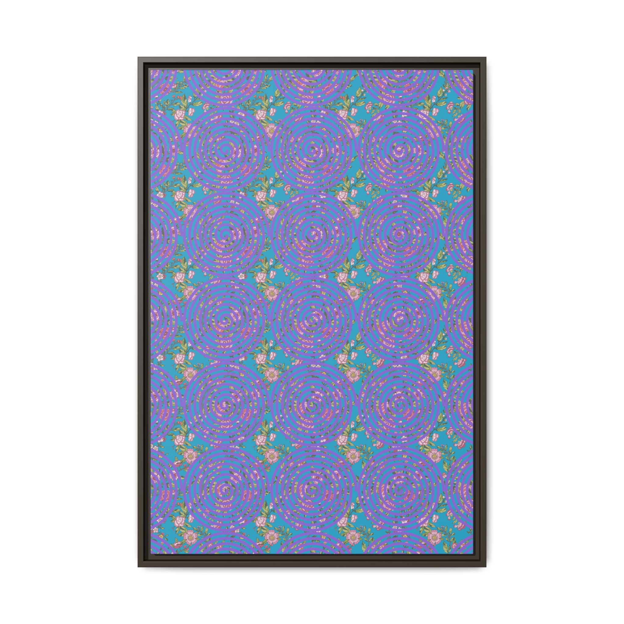 Arte de pared con lienzo floral