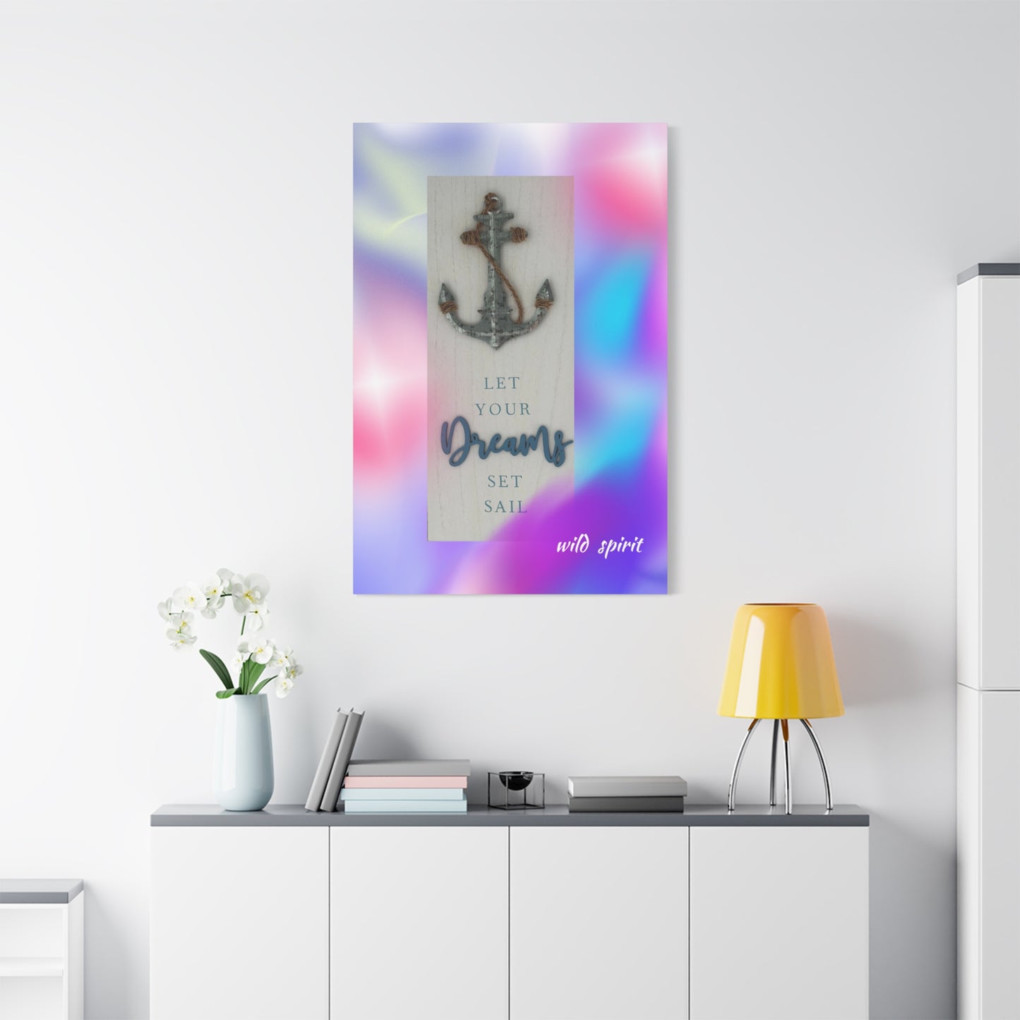 Canvas Print - Beach Themed 'Let Your Dreams Set Sail'