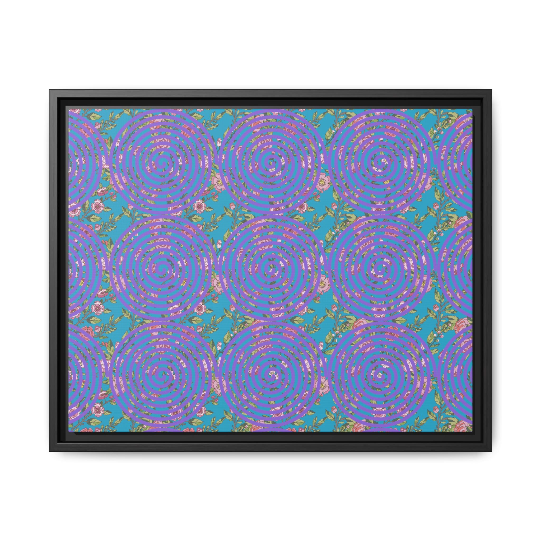 Arte de pared con lienzo floral