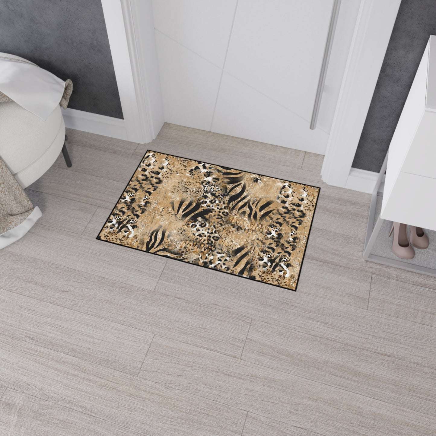 Stylish Zebra Pattern Heavy Duty Floor Mat - Perfect for Home Decor & Outdoor Use