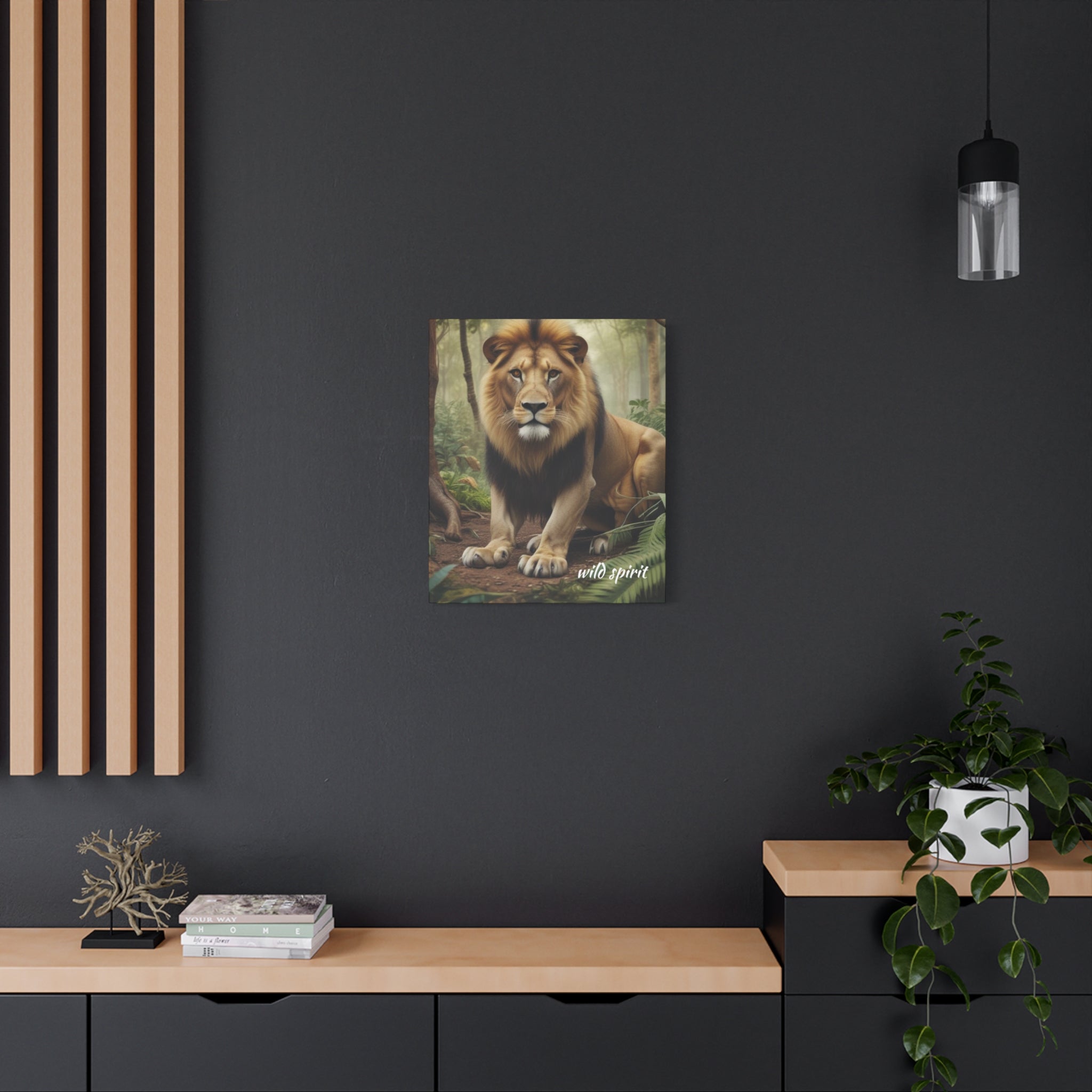 Arte de pared en lienzo - Impresión en lienzo mate Rey de la jungla