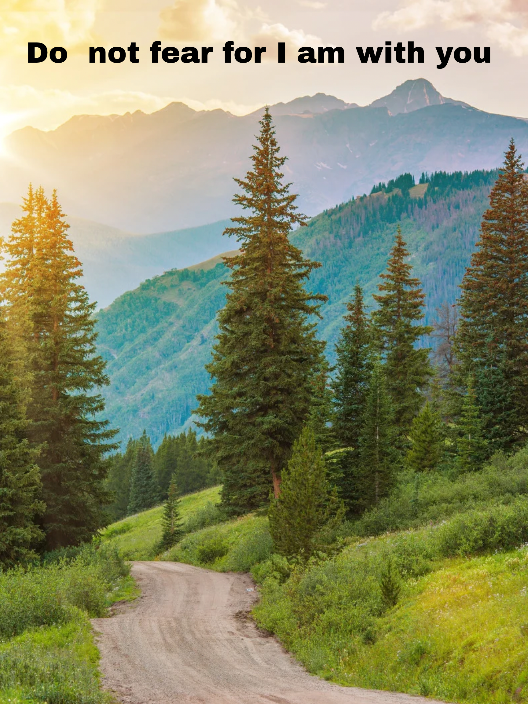 Faith Over Fear – Mountain Path Scripture Art Print