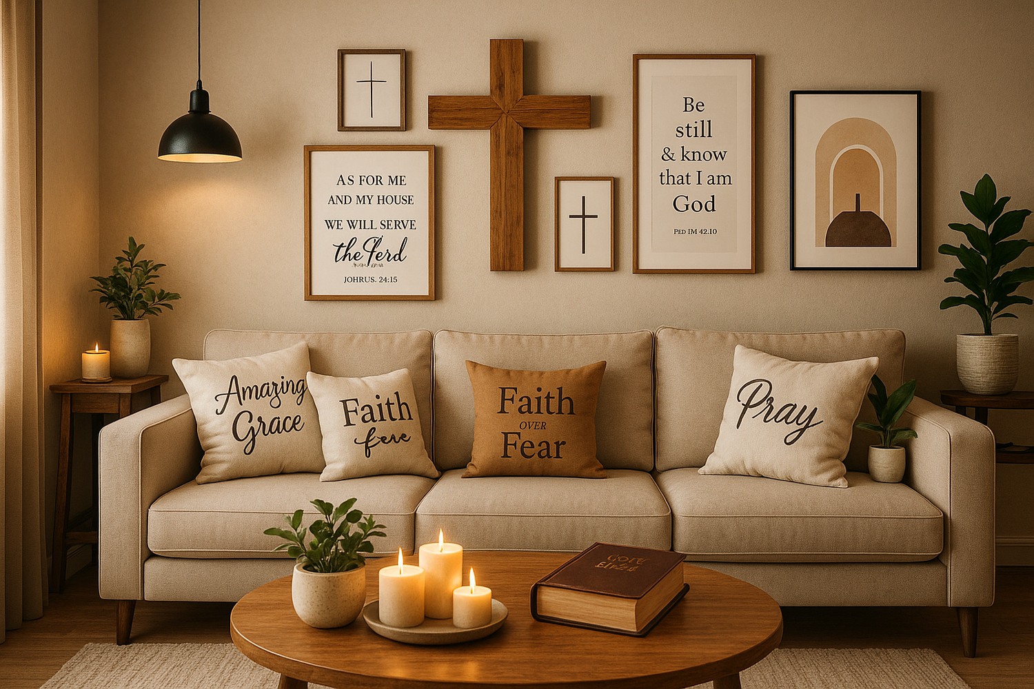 cozy home modern with Christian home decor everywhere